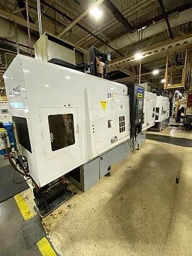 2008 FUJI TNW 3500 TR CNC LATHE, TWIN SPINDLE, TWIN TURRET, GANTRY LOADER, FANUC 310I CONTROL - CNC LATHES