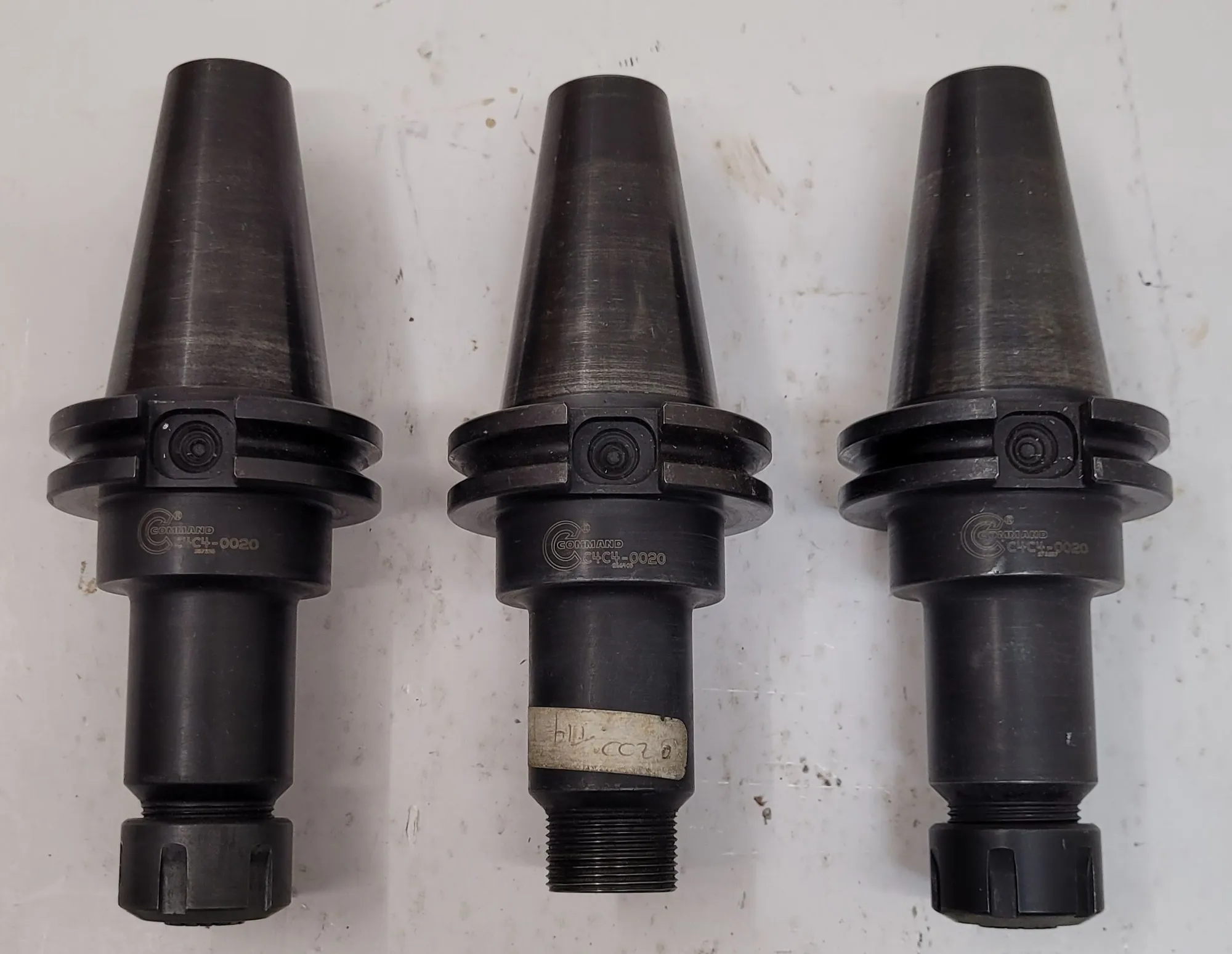 Command C4-C4-0020 CAT-40 ER-20 Collet Chucks 4" Pro, Steel, Coolant Through, Set of 3 - MACHINING ACCESSORIES & TOOLING