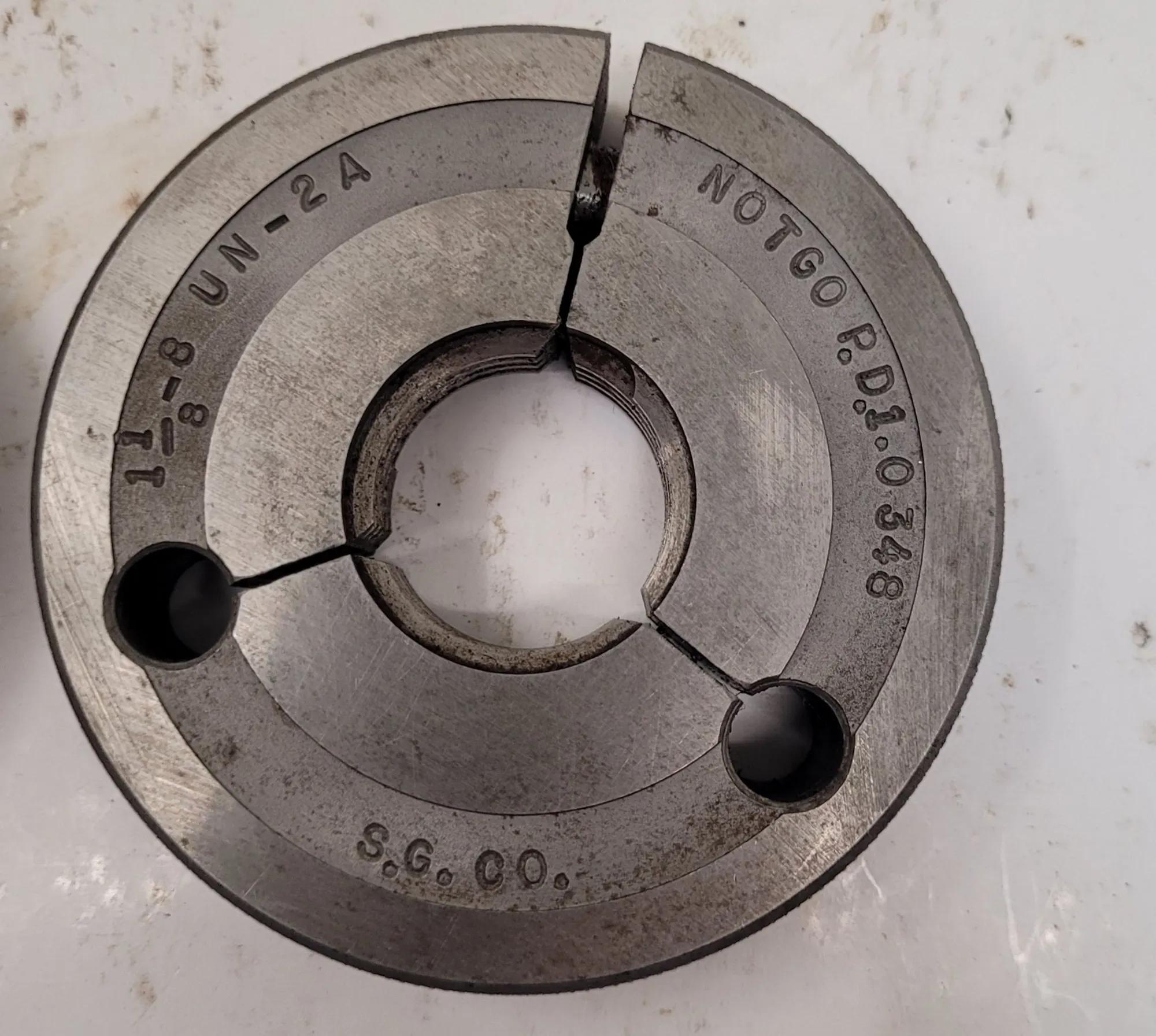 UNBRANDED THREAD RING GAUGES, GO/NO GO, VARIOUS SIZES, SET OF 2 - MACHINING TOOLING & PARTS