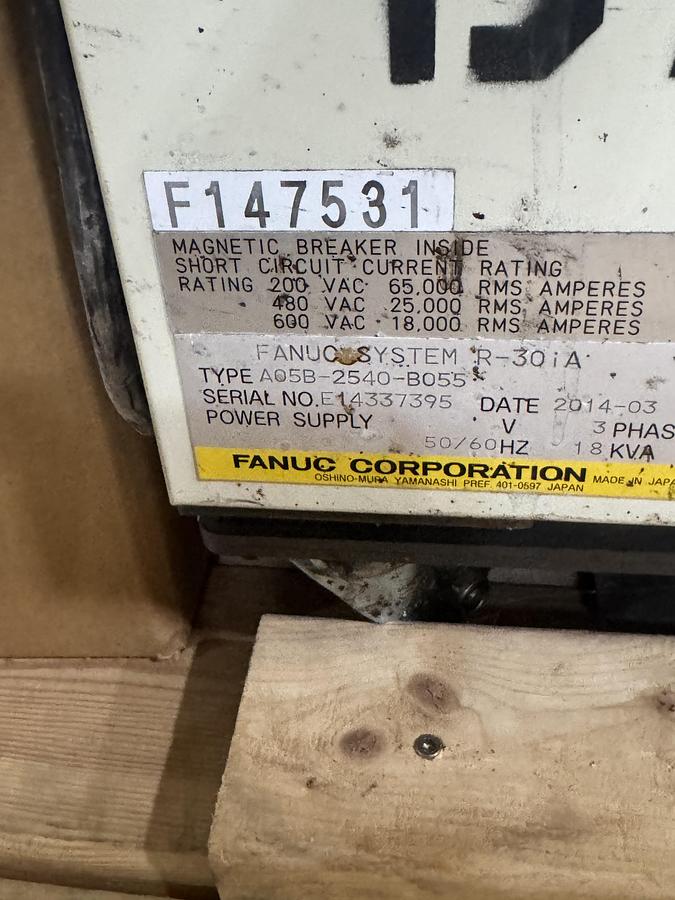 2014 FANUC M-900IA/400L ARTICULATED ROBOT, 400KG PAYLOAD, 3625MM REACH, R-30IA CONTROLLER - ARTICULATED ROBOTS