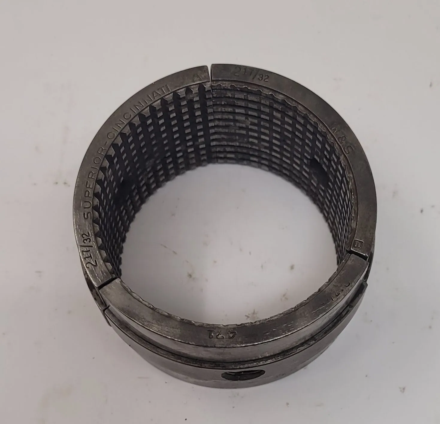 SUPERIOR CINCINNATI 2 17/32" MASTER SERRATED COLLET PAD (1-7/8” H) - MACHINING TOOLING & PARTS