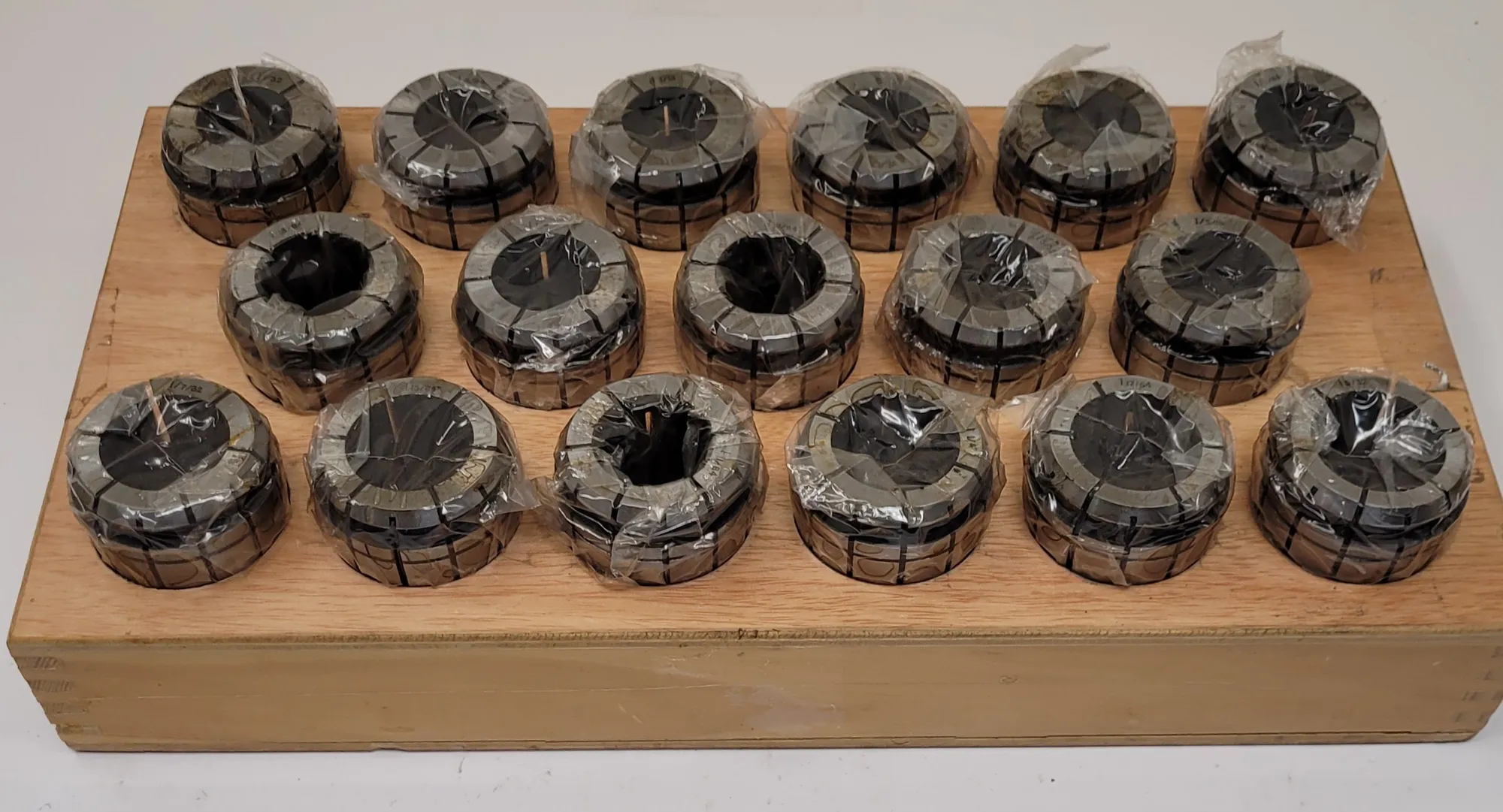 TECHNIKS TG 150 COLLET SET OF 17, 1 1/32" – 1 13/64" SIZES - MACHINING TOOLING & PARTS