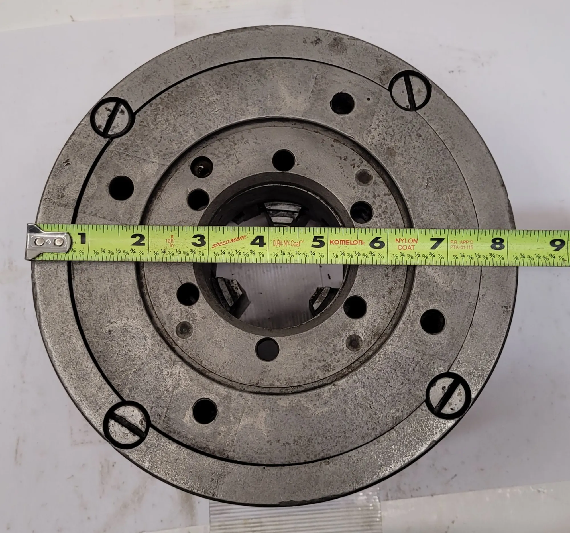 CUSHMAN 8" 3-JAW LATHE CHUCK WITH 2-1/2" CENTER HOLE - MACHINING TOOLING & PARTS