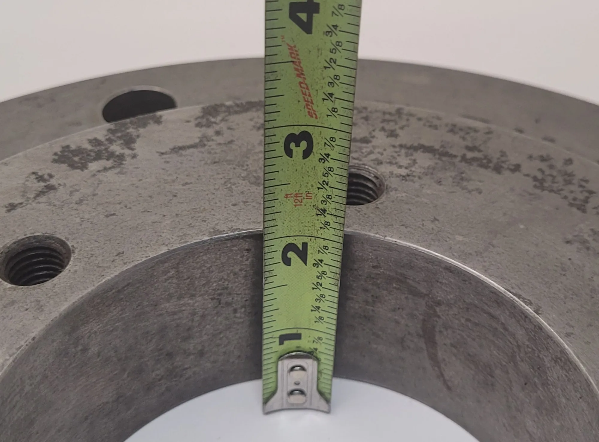 LATHE CHUCK BACK PLATE – 12-1/2IN OD, 4IN CENTER HOLE, 2IN THICKNESS - MACHINING TOOLING & PARTS