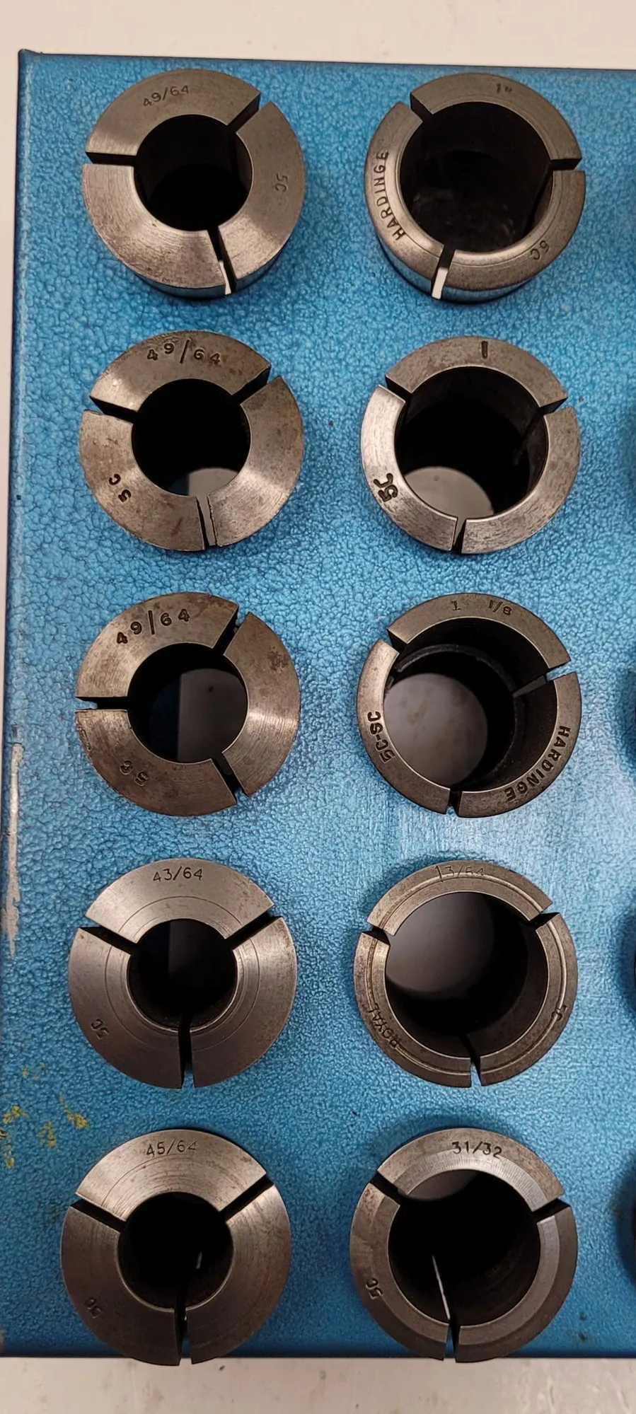 5C COLLET SET (30 PIECES) - VARIOUS SIZES & BRANDS (HARDINGE, ROYAL, EMCO) - MACHINING TOOLING & PARTS