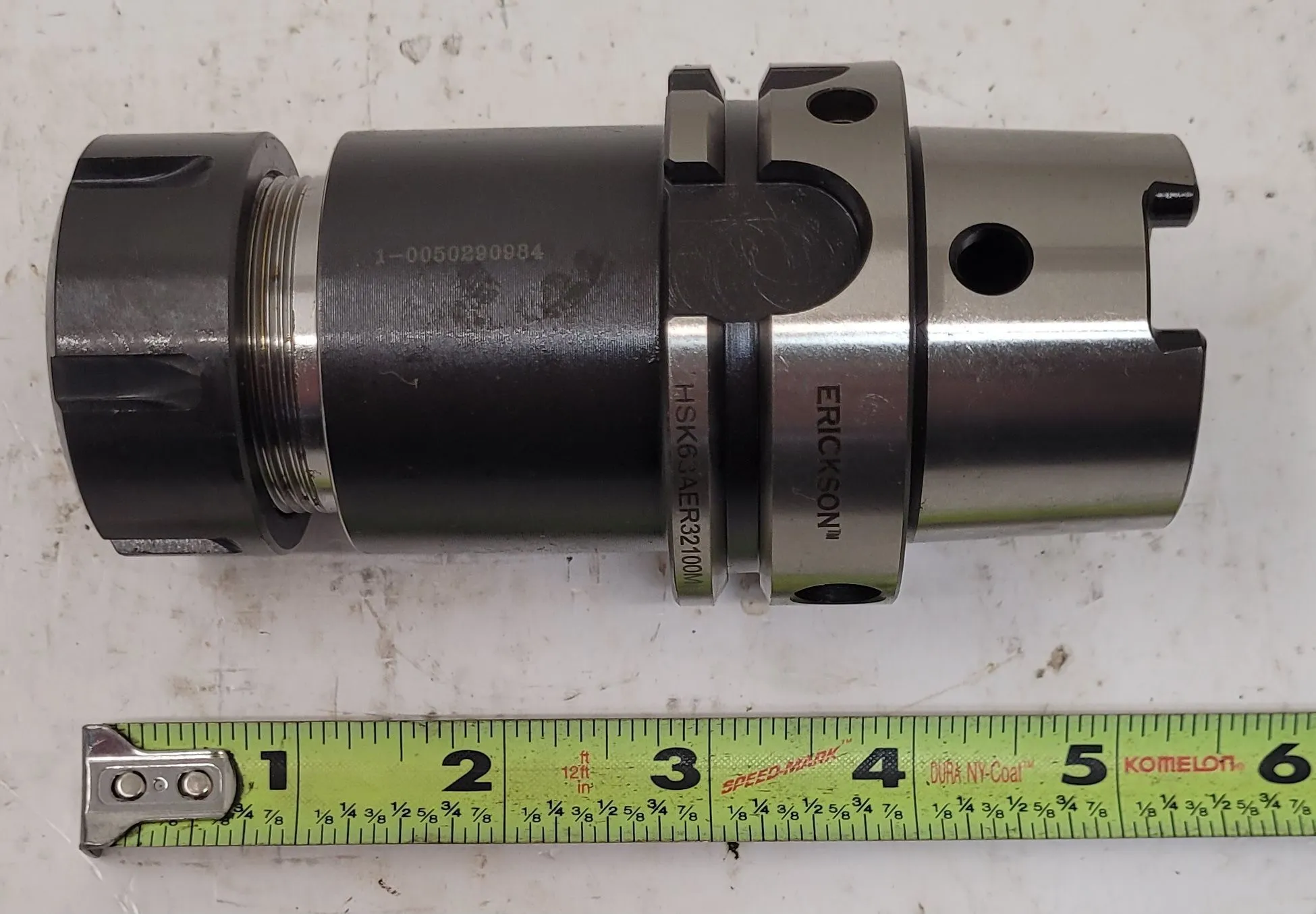 ERICKSON HSK63AER32100M MILLING CUTTER ARBOR, 2-1/2", HSS - ER32 COLLET CHUCK - MACHINING TOOLING & PARTS