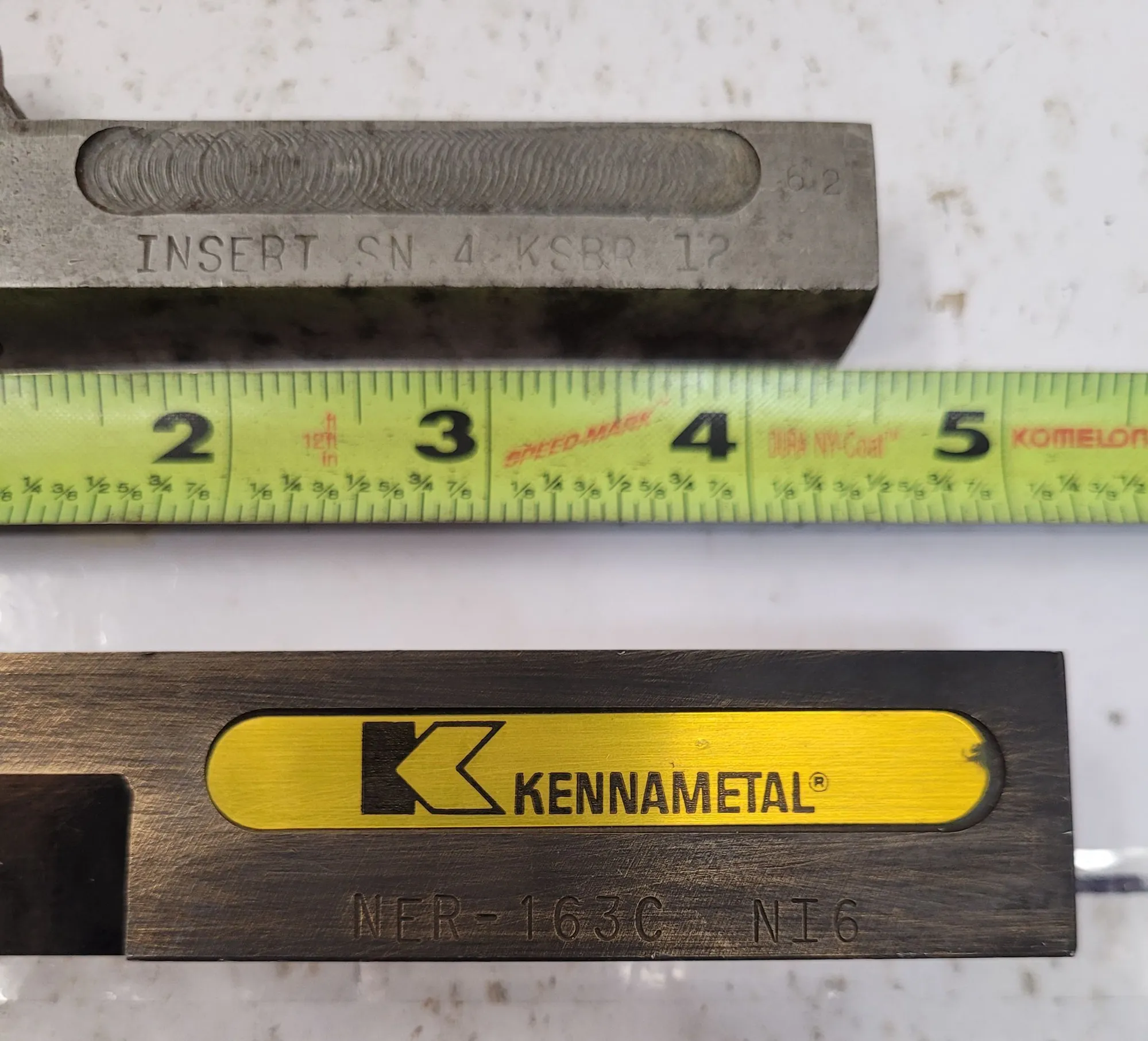 KENNAMETAL TOOL HOLDERS LOT OF 2: 0.750" KSBR12 (4.5" OAL) & 1" NER-163C NI6 (5" OAL) - MACHINING TOOLING & PARTS