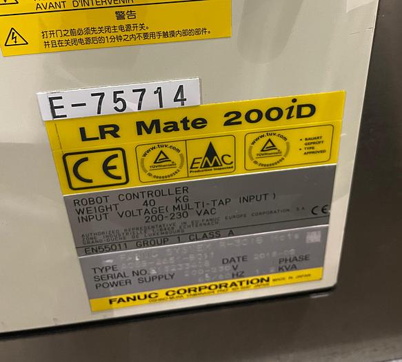 2018 FANUC LR MATE 200ID MINI ROBOT, 7KG PAYLOAD, 717MM REACH, R30IB MATE CONTROLLER - ARTICULATED ROBOTS