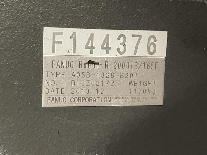 2013 FANUC R-2000IB/165F ARTICULATED ROBOT, 165KG PAYLOAD, 2655MM REACH, R-30IA CONTROLLER - ARTICULATED ROBOTS