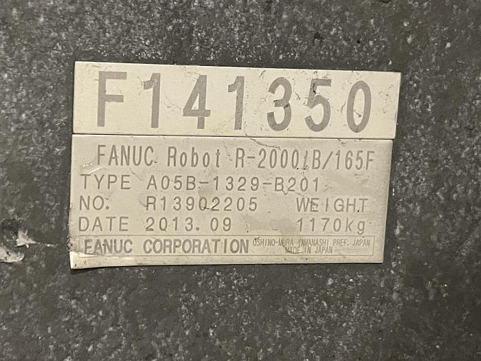 2013 FANUC R-2000IB/165F ARTICULATED ROBOT, 165KG PAYLOAD, 2655MM REACH, R-30IB CONTROLLER - ARTICULATED ROBOTS