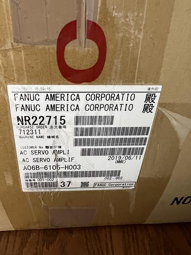FANUC A06B-6105-H003 1.5KW SERVO AMPLIFIER FOR R-J3IB CONTROLLERS, 6-AXIS MOTION CONTROL - SERVO DRIVES