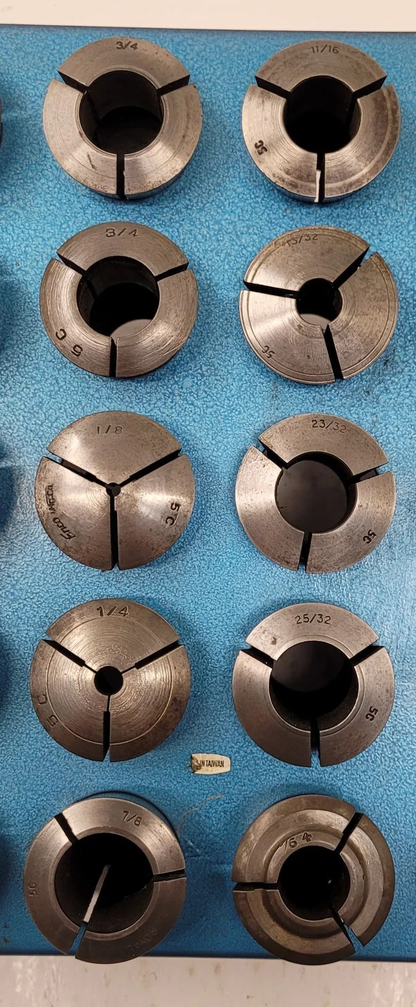 5C COLLET SET (30 PIECES) - VARIOUS SIZES & BRANDS (HARDINGE, ROYAL, EMCO) - MACHINING TOOLING & PARTS