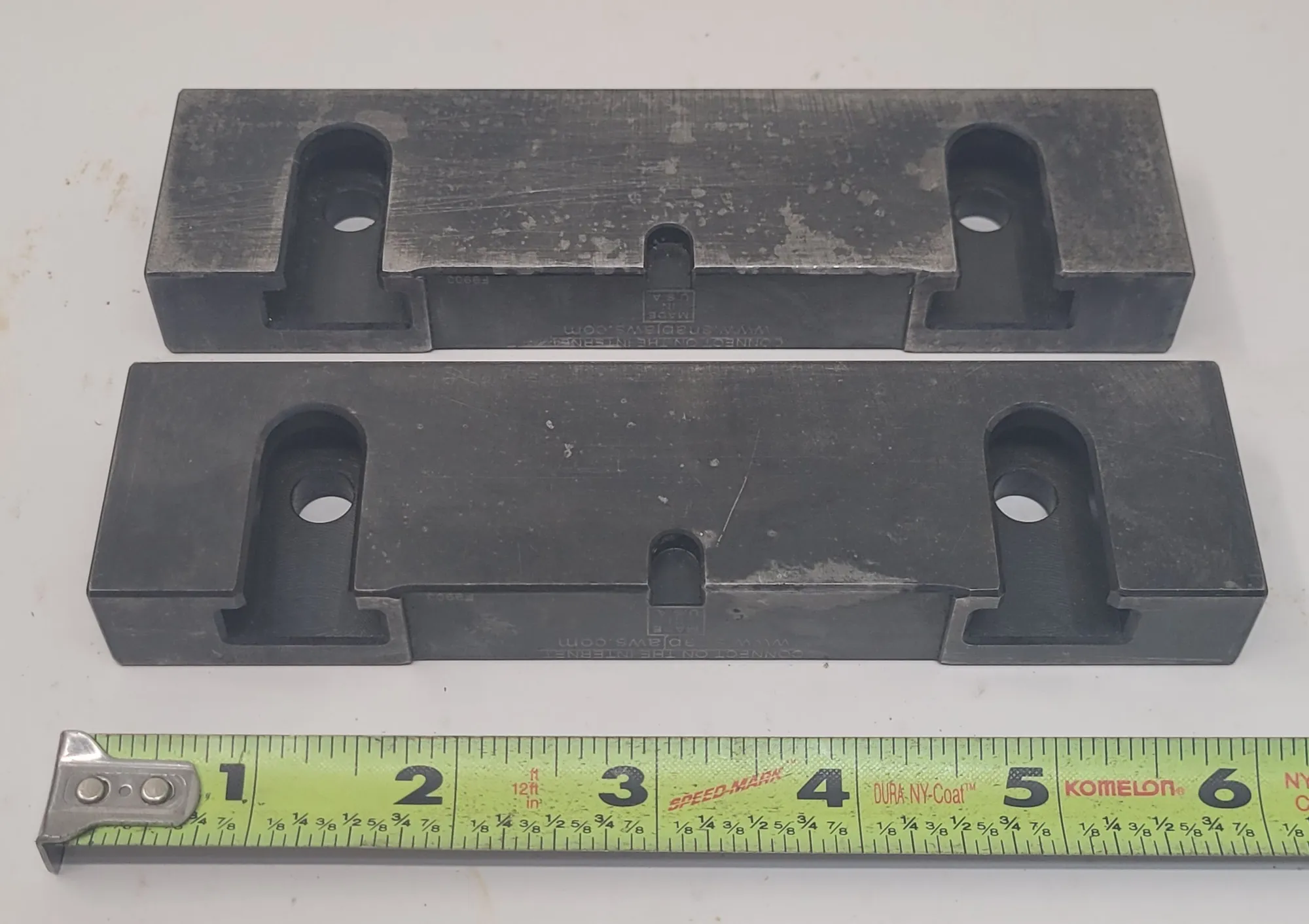 SNAP JAWS 6HSJ-050 QUICK CHANGE VISE JAWS, 6 IN VISE COMPATIBILITY, HARD STEEL, SET OF 2 - MACHINING TOOLING & PARTS