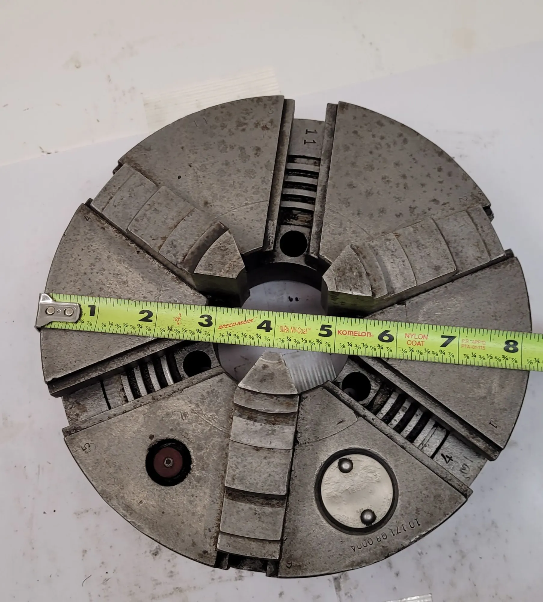 CUSHMAN 8" 3-JAW LATHE CHUCK WITH 2-1/2" CENTER HOLE - MACHINING TOOLING & PARTS