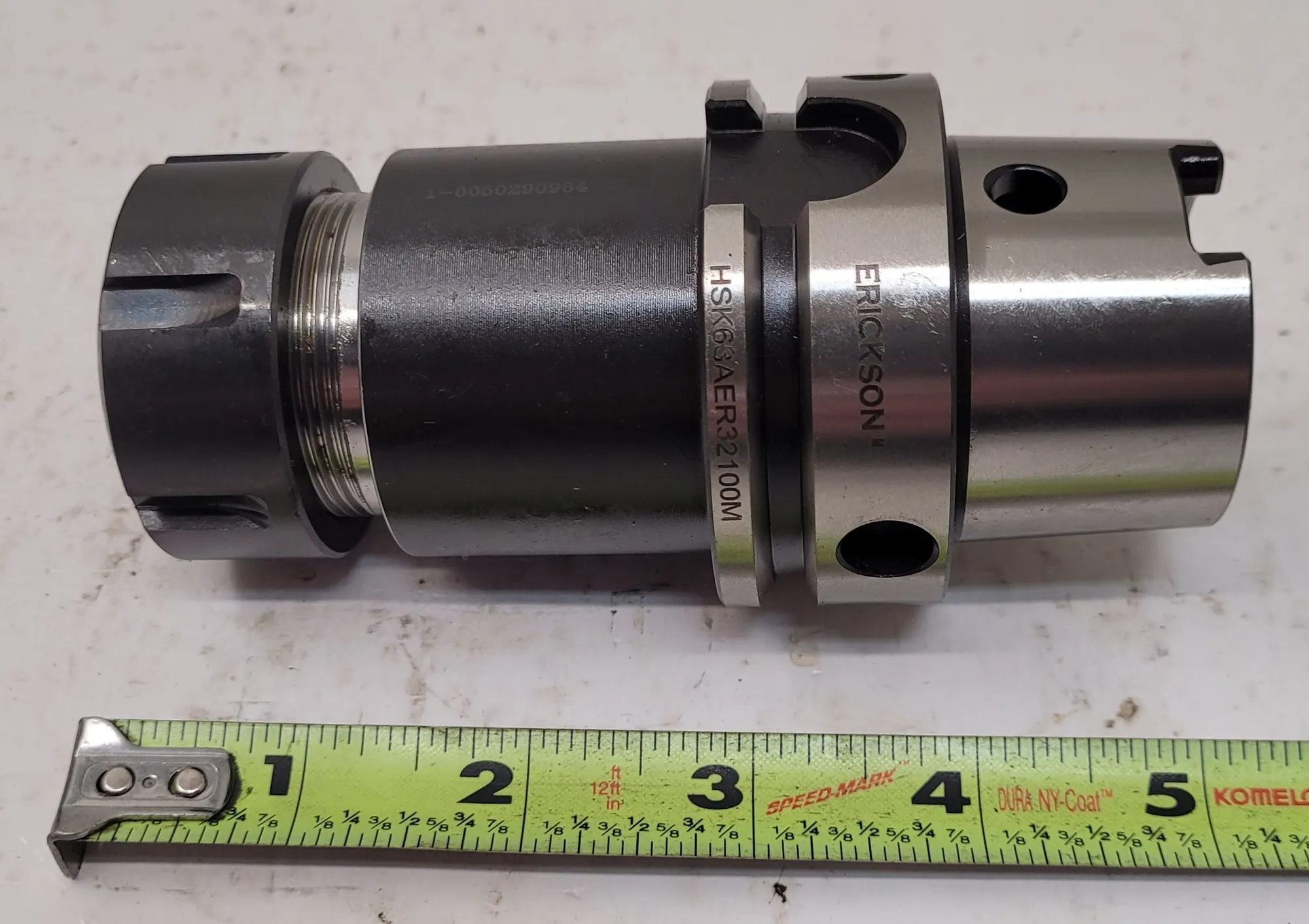 ERICKSON HSK63AER32100M MILLING CUTTER ARBOR, 2-1/2", HSS - ER32 COLLET CHUCK - MACHINING TOOLING & PARTS