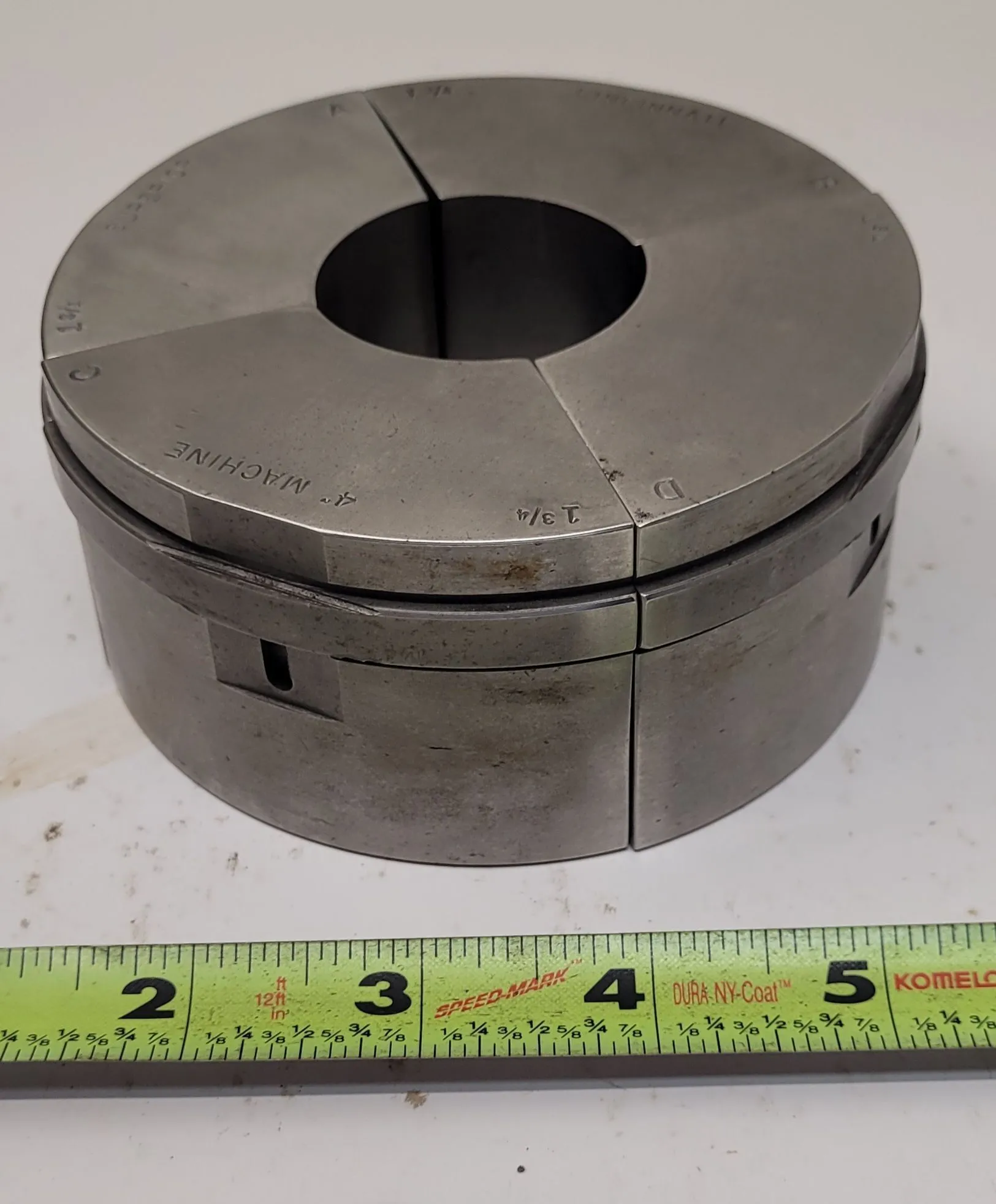 SUPERIOR CINCINNATI S-STYLE EMERGENCY COLLET PAD, 2 3/4" SIZE, 2" HEIGHT, NON-SERRATED - MACHINING TOOLING & PARTS