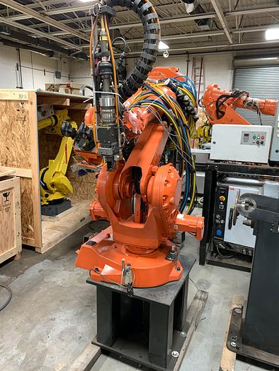 2007 ABB IRB 2400/16 ROBOTIC ARC WELDING CELL, 16 KG PAYLOAD, 1500 MM REACH, IRC5 CONTROLLER - ARTICULATED ROBOTS