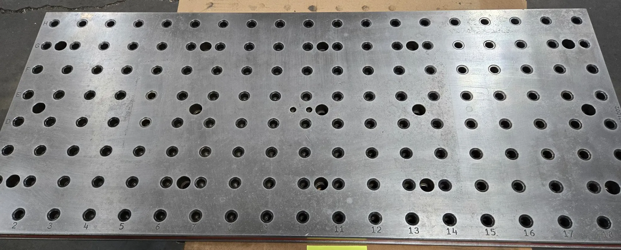 CHICK WORKHOLDING FOUNDATION PLATE, 37.25IN L X 16IN W X 1.4IN H, 203LBS, 12MM BOLT HOLES - MACHINING TOOLING & PARTS