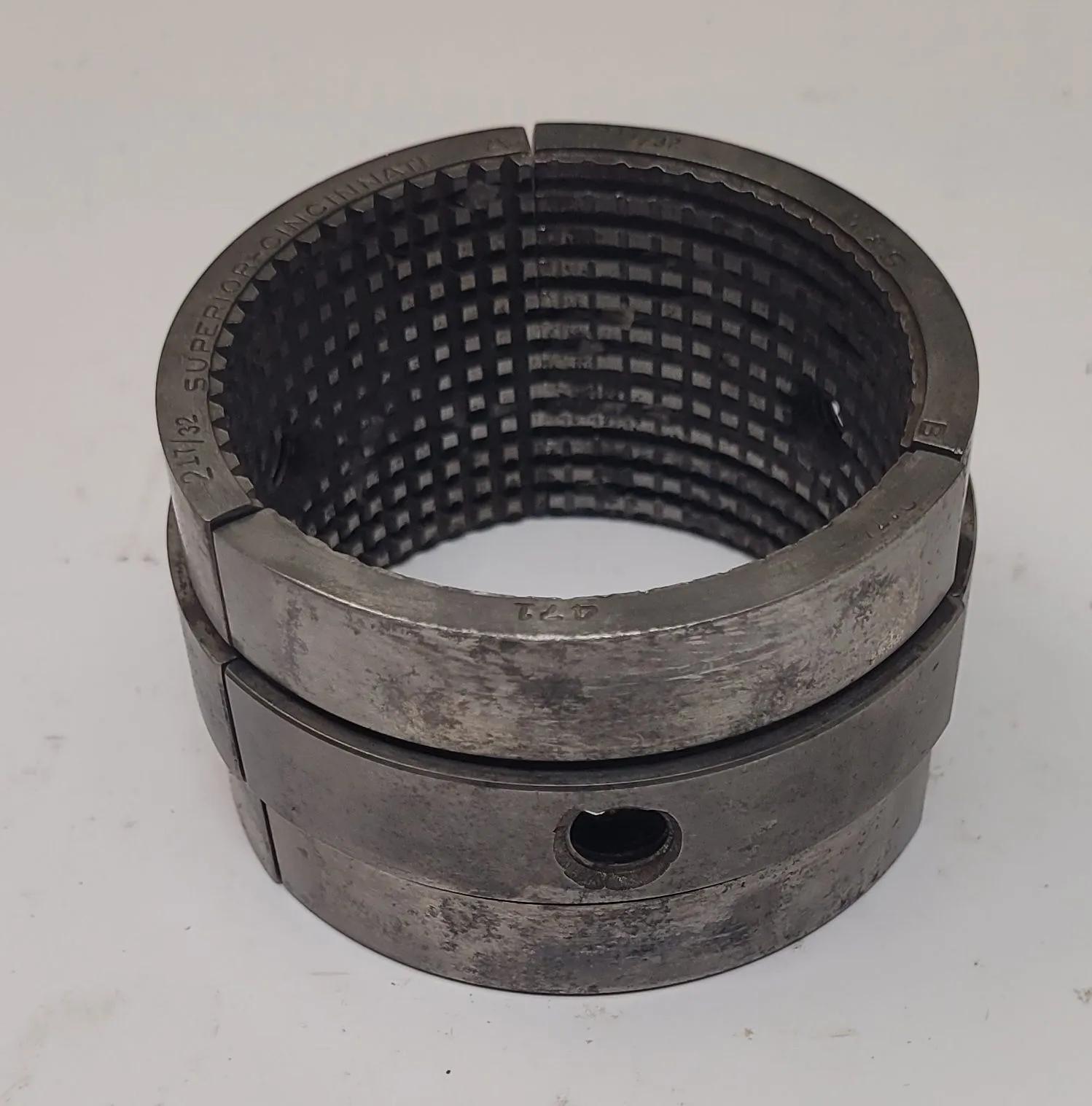 SUPERIOR CINCINNATI 2 17/32" MASTER SERRATED COLLET PAD (1-7/8” H) - MACHINING TOOLING & PARTS